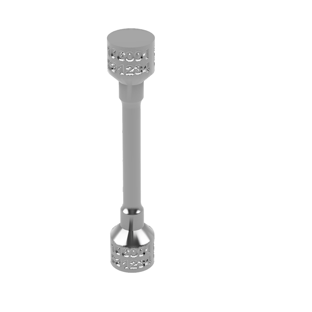 Digitale Druckdatei - Prüfkörper Zugversuch Ø6mm nach DIN EN ISO 6892-1 wie gebaut (as-built)